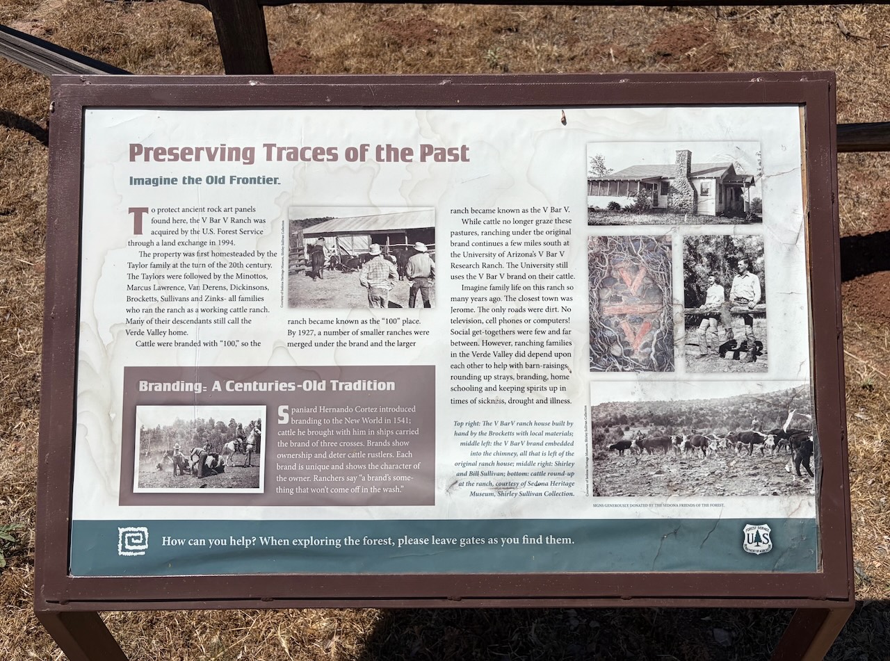 V BAR V Ranch sign